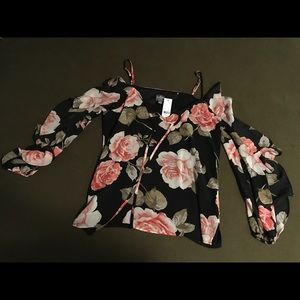 Black floral top